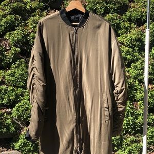 Long fit bomber jacket